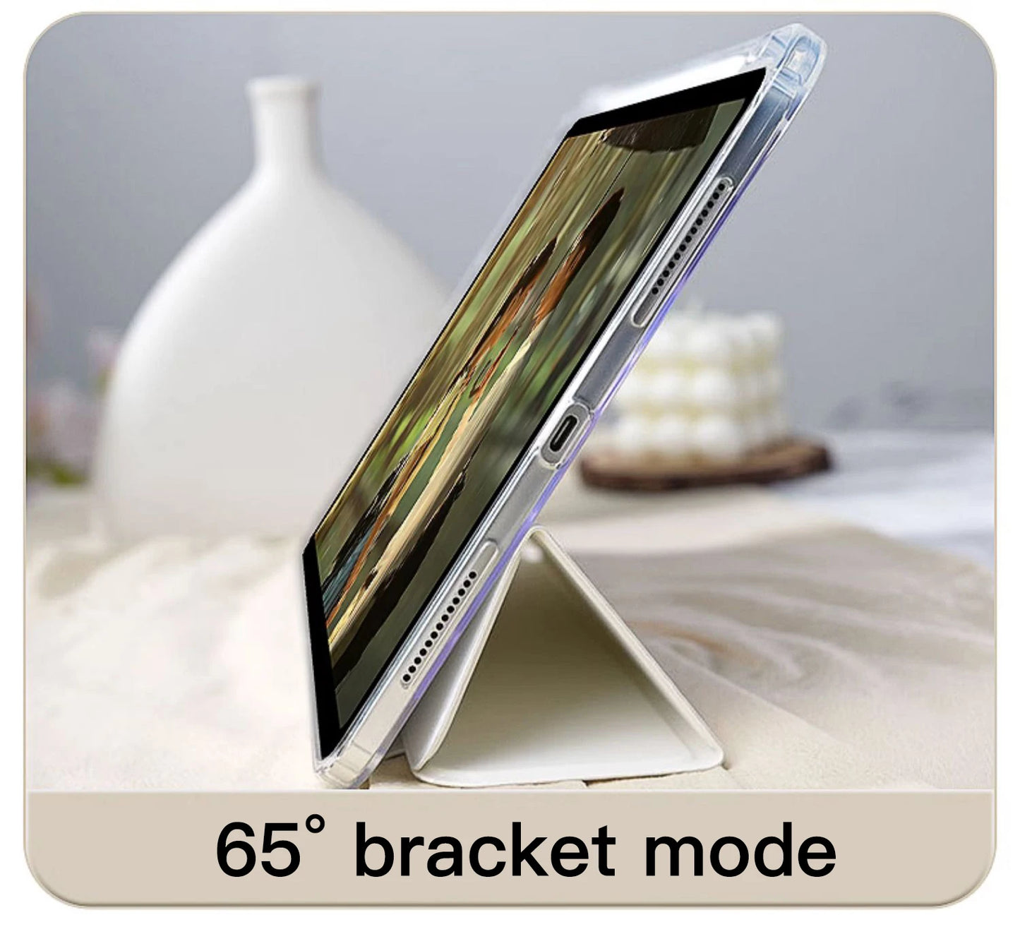 Étui avec Support pour iPad Air 11" 2025, iPad Pro 11/12.9", iPad 10ème/11ème Génération - Compatible M2/M3/M4/M5