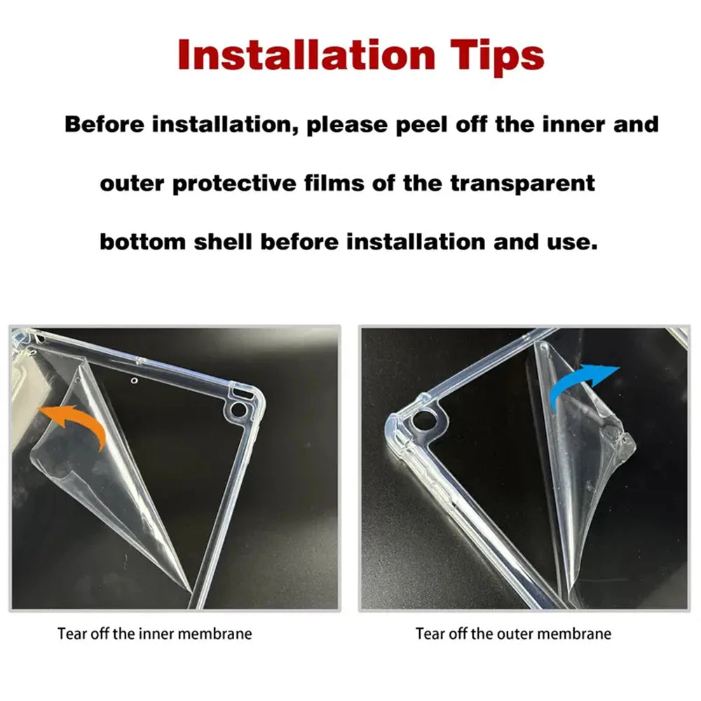 Étui avec Support pour iPad Air 11" 2025, iPad Pro 11/12.9", iPad 10ème/11ème Génération - Compatible M2/M3/M4/M5