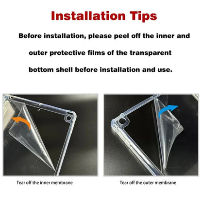 Étui avec Support pour iPad Air 11" 2025, iPad Pro 11/12.9", iPad 10ème/11ème Génération - Compatible M2/M3/M4/M5