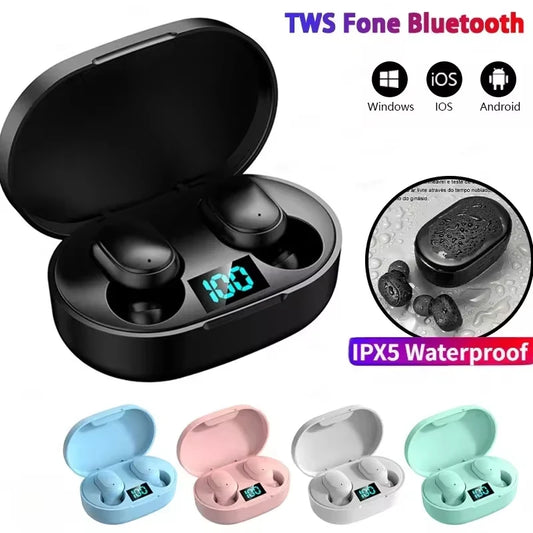 Écouteurs Bluetooth Sans Fil E6S TWS avec Réduction de Bruit et Microphone Waterproof