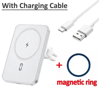 Support Voiture Magnétique avec Chargeur Sans Fil 30W - Compatible MagSafe iPhone 16, 15, 14, 13, 12 Pro Max