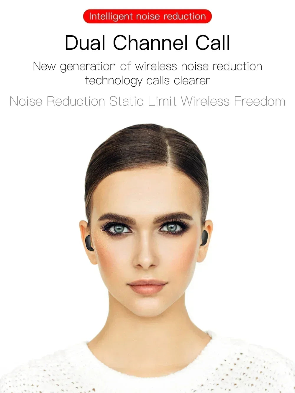 Écouteurs Bluetooth Sans Fil E6S TWS avec Réduction de Bruit et Microphone Waterproof