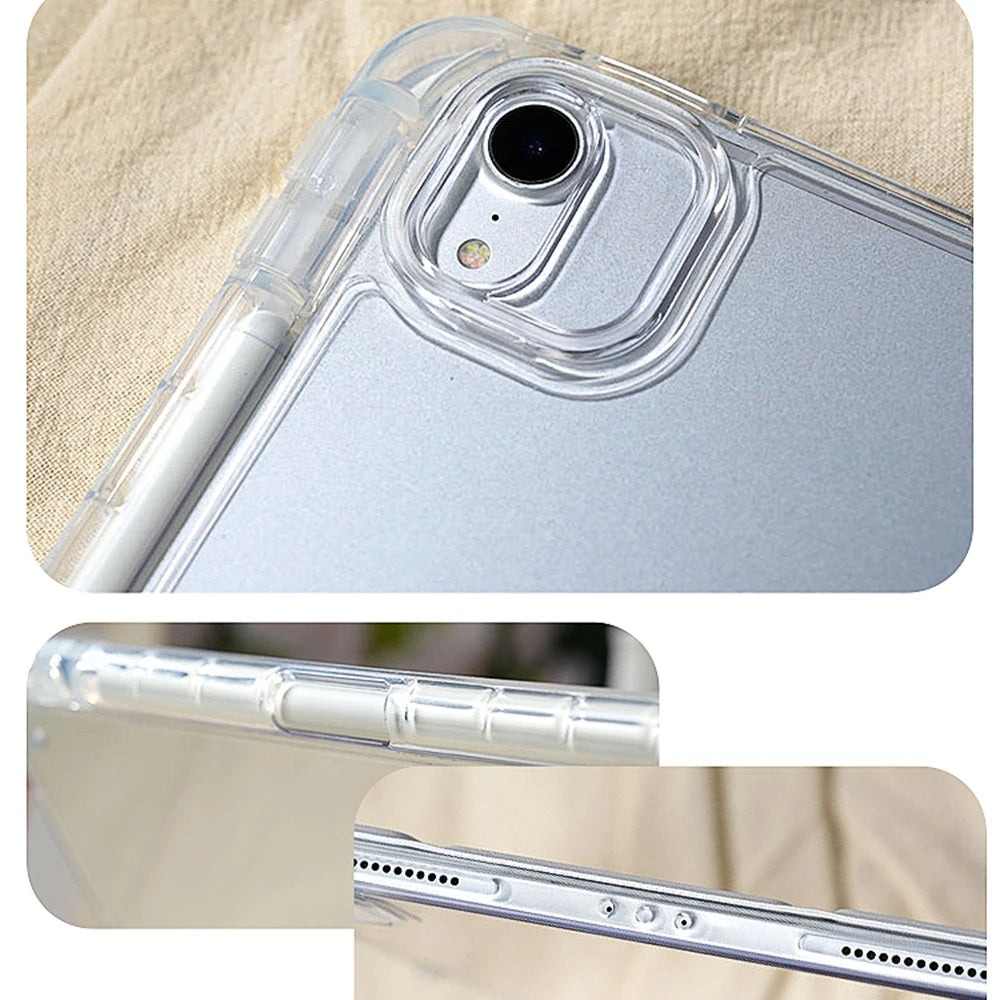 Étui avec Support pour iPad Air 11" 2025, iPad Pro 11/12.9", iPad 10ème/11ème Génération - Compatible M2/M3/M4/M5