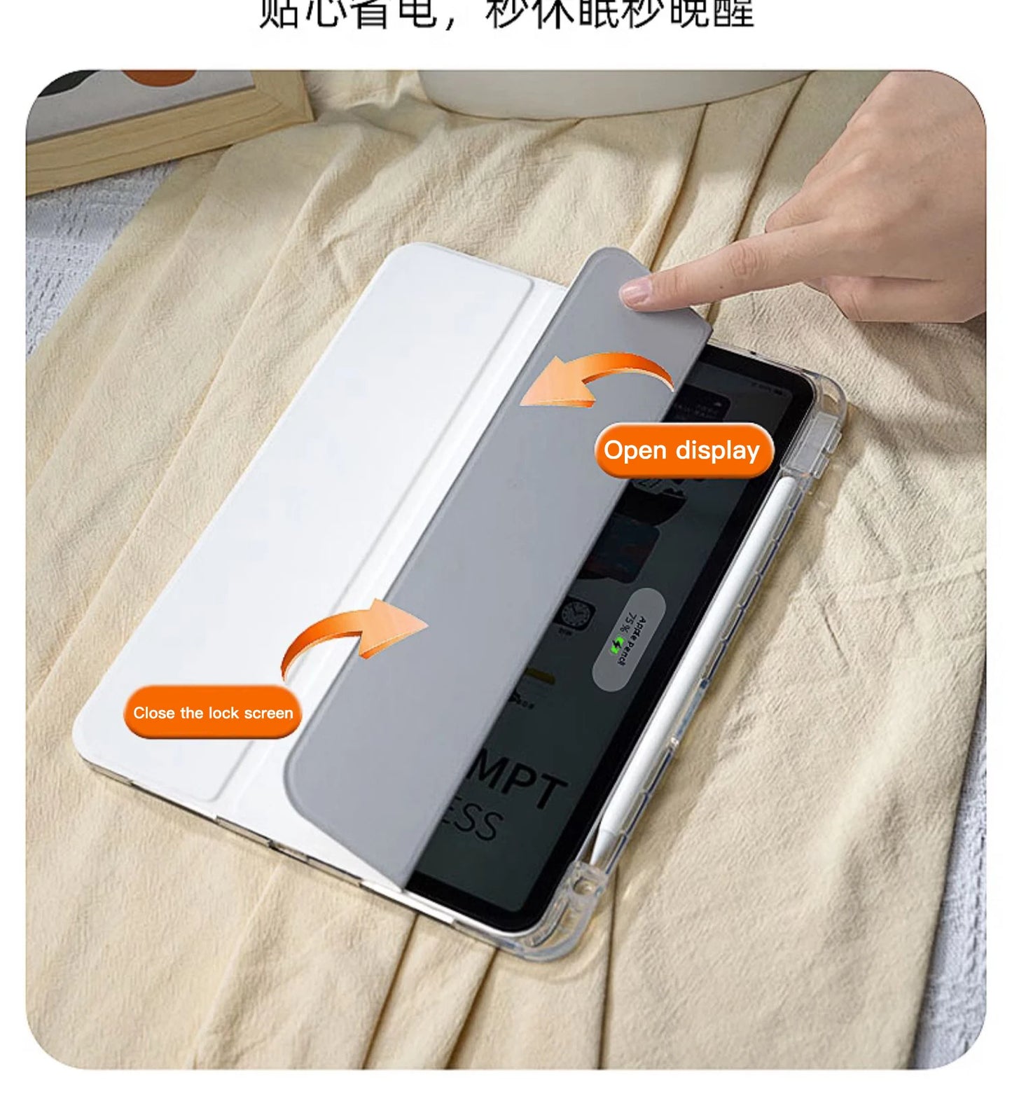 Étui avec Support pour iPad Air 11" 2025, iPad Pro 11/12.9", iPad 10ème/11ème Génération - Compatible M2/M3/M4/M5