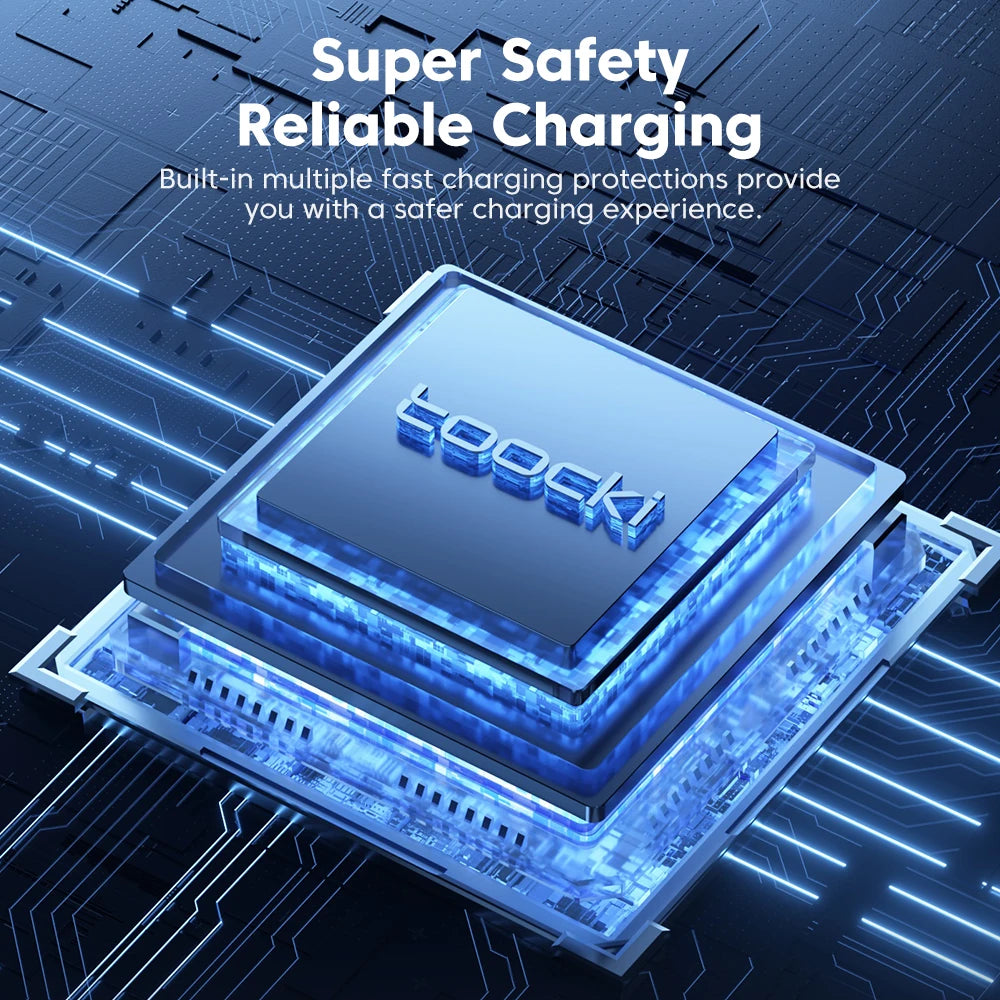 Chargeur Voiture USB-C Toocki 45W PD - Mini Adaptateur Charge Rapide avec Anneau pour iPhone 15, 14 Pro, Xiaomi, Huawei