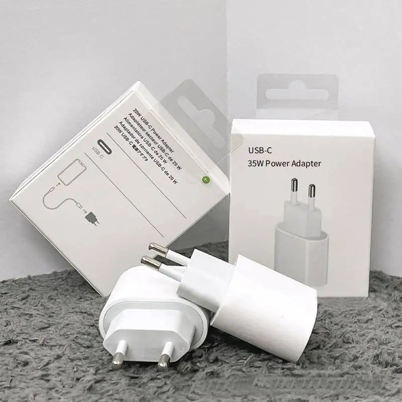 Chargeur Rapide USB-C 35W PD pour iPhone 17, 16, 15, 14, 13, 12, 11 Pro Max - Adaptateur Secteur Charge Rapide