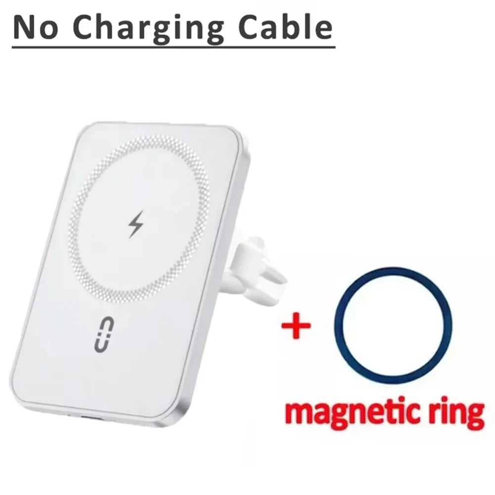 Support Voiture Magnétique avec Chargeur Sans Fil 30W - Compatible MagSafe iPhone 16, 15, 14, 13, 12 Pro Max